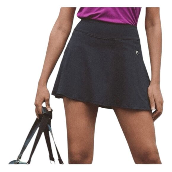 Dona Jo 14.5" Court Skirt Skort Black Stretch Knit Pull-On Limited Edition S - Picture 1 of 10